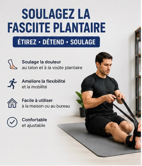 Sangle d’Étirement Plantaire – Soulagez vos pieds naturellement