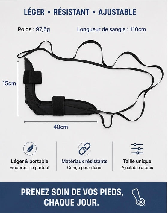 Sangle d’Étirement Plantaire – Soulagez vos pieds naturellement